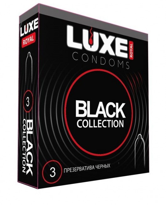 Черные презервативы LUXE Royal Black Collection - 3 шт. - Luxe - купить с доставкой в Евпатории