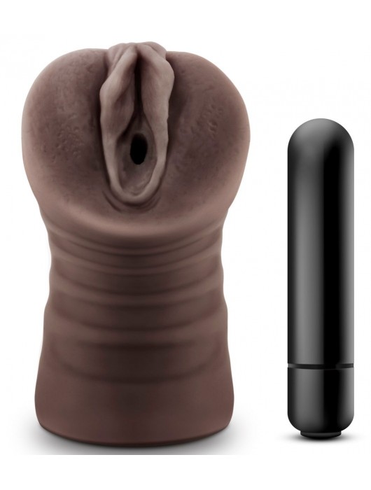 Коричневый мастурбатор-вагина Hot Chocolate Brianna - Blush Novelties - в Евпатории купить с доставкой