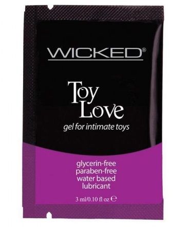 Лубрикант на водной основе для использования с игрушками WICKED Toy Love - 3 мл. - Wicked - купить с доставкой в Евпатории