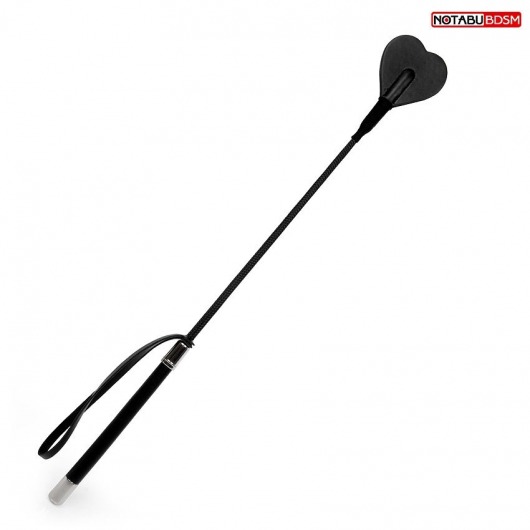 Черный стек с наконечником-сердечком - 54 см. - Notabu - купить с доставкой в Евпатории