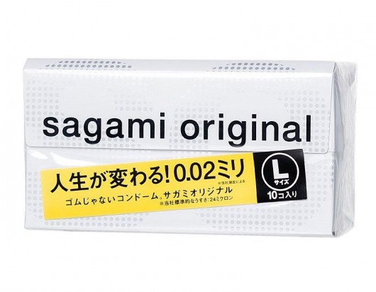 Презервативы Sagami Original 0.02 L-size увеличенного размера - 10 шт. - Sagami - купить с доставкой в Евпатории