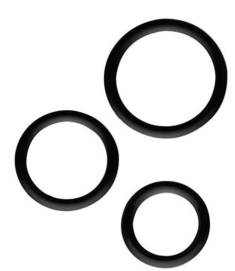 Набор из 3 эрекционных колец SILICONE COCKRINGS - Dream Toys - в Евпатории купить с доставкой