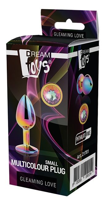 Голографическая анальная втулка с радужным кристаллом - 7,1 см. - Dream Toys - купить с доставкой в Евпатории
