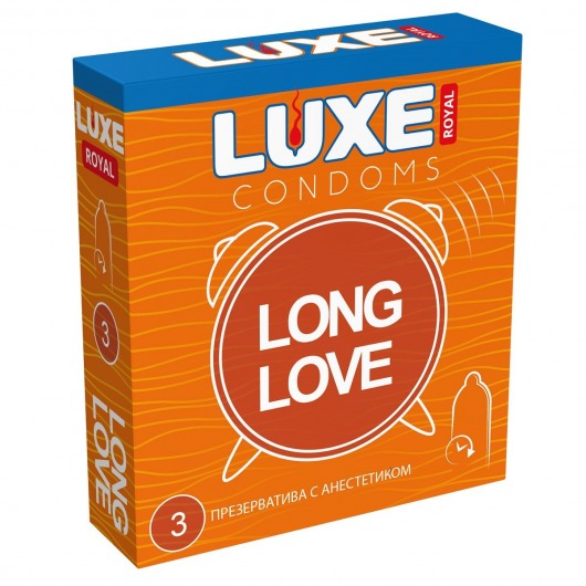 Презервативы с продлевающим эффектом LUXE Royal Long Love - 3 шт. - Luxe - купить с доставкой в Евпатории