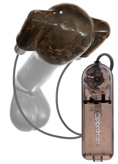 Дымчатый вибростимулятор головки пениса Dual Vibrating Head Teaser - Pipedream - в Евпатории купить с доставкой