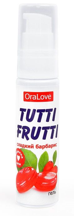 Гель-смазка Tutti-frutti со вкусом барбариса - 30 гр. - Биоритм - купить с доставкой в Евпатории