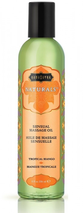 Массажное масло Naturals Tropical Mango с ароматом манго - 236 мл. - Kama Sutra - купить с доставкой в Евпатории