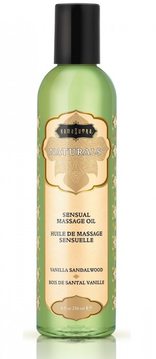 Массажное масло Naturals Vanilla Sandalwood с ароматом ванили и сандала - 236 мл. - Kama Sutra - купить с доставкой в Евпатории