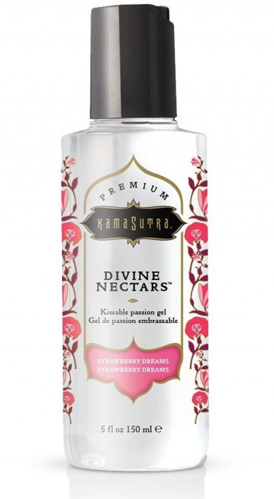 Гель-лубрикант на водной основе Divine Nectars Strawberry Dream с ароматом клубники - 150 мл. - Kama Sutra - купить с доставкой в Евпатории