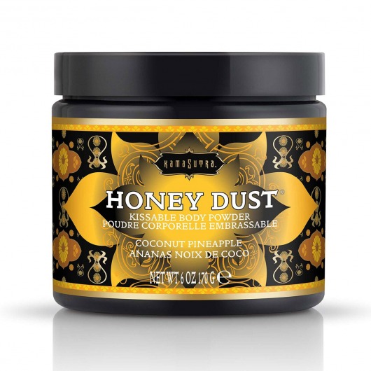 Пудра для тела Honey Dust Body Powder с ароматом кокоса и ананаса - 170 гр. - Kama Sutra - купить с доставкой в Евпатории