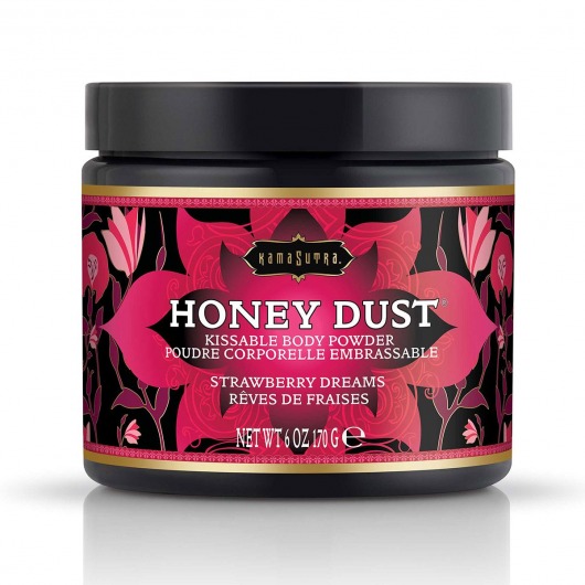 Пудра для тела Honey Dust Body Powder с ароматом клубники - 170 гр. - Kama Sutra - купить с доставкой в Евпатории