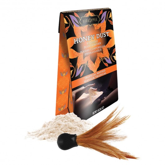 Пудра для тела Honey Dust Body Powder с ароматом манго - 28 гр. - Kama Sutra - купить с доставкой в Евпатории