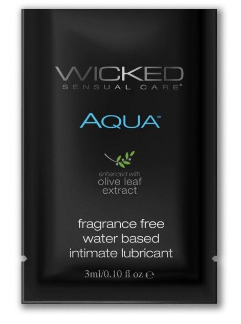 Легкий лубрикант на водной основе с алое Wicked Aqua - 3 мл. - Wicked - купить с доставкой в Евпатории