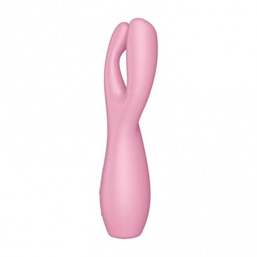 Розовый клиторальный вибромассажер Threesome 3 - Satisfyer