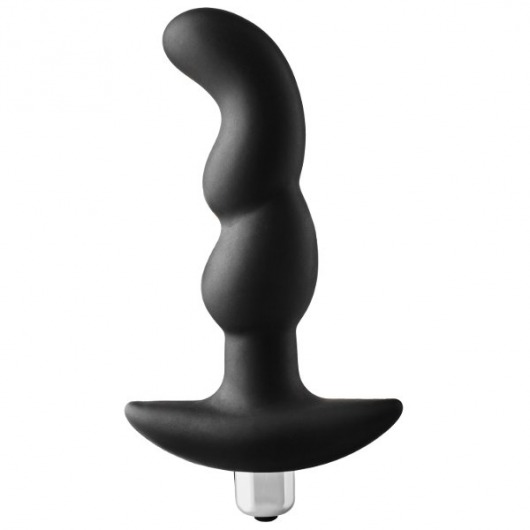 Черная вибропробка для простаты FantASStic Vibrating Prostate Plug - 14,5 см. - Dream Toys - в Евпатории купить с доставкой