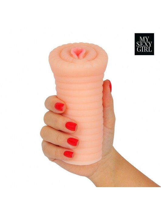 Реалистичный мастурбатор-вагина телесного цвета с вибрацией - Bior toys - в Евпатории купить с доставкой