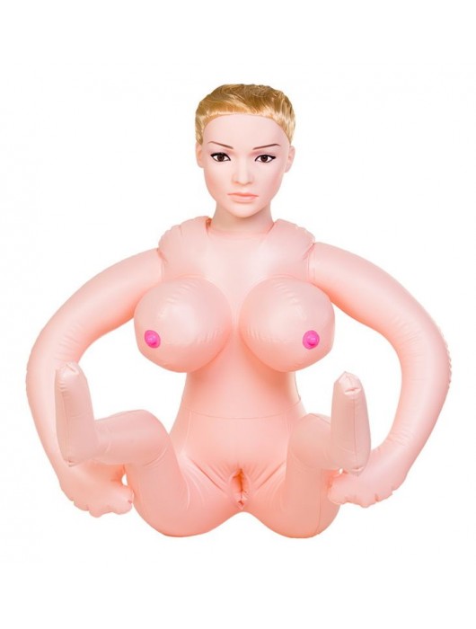 Надувная секс-кукла с реалистичной головой и поднятыми ножками - ToyFa - в Евпатории купить с доставкой