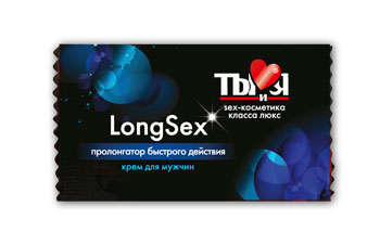 Пролонгирующий крем LongSex в одноразовой упаковке - 1,5 гр. - Биоритм - купить с доставкой в Евпатории