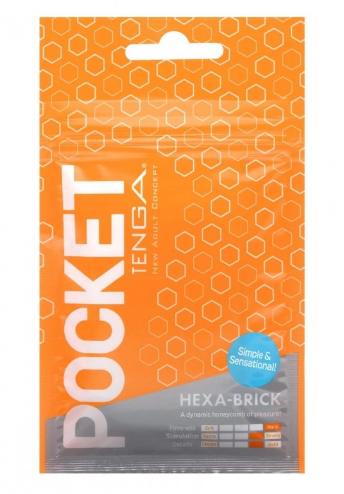 Карманный мастурбатор HEXA-BRICK - Tenga - в Евпатории купить с доставкой