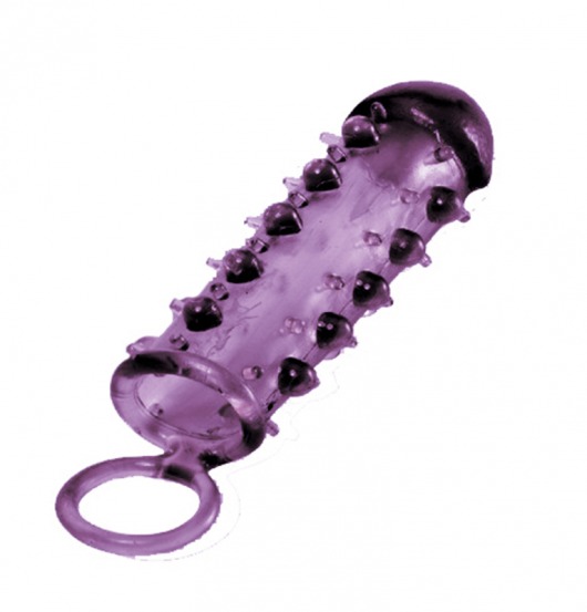 Закрытая фиолетовая насадка с пупырышками SAMURAI PENIS SLEEVE PURPLE - 14,5 см. - NMC - в Евпатории купить с доставкой