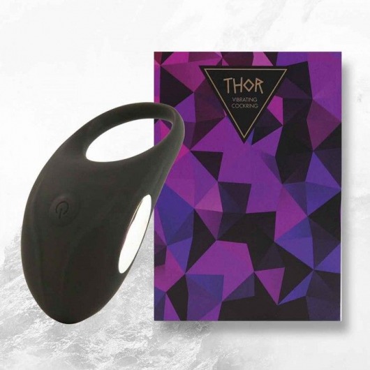 Черное эрекционное виброкольцо Thor Cockring - FeelzToys - в Евпатории купить с доставкой