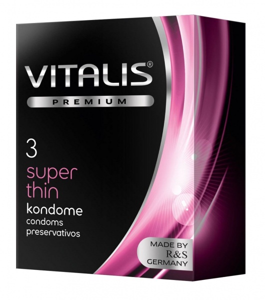 Ультратонкие презервативы VITALIS PREMIUM super thin - 3 шт. - Vitalis - купить с доставкой в Евпатории