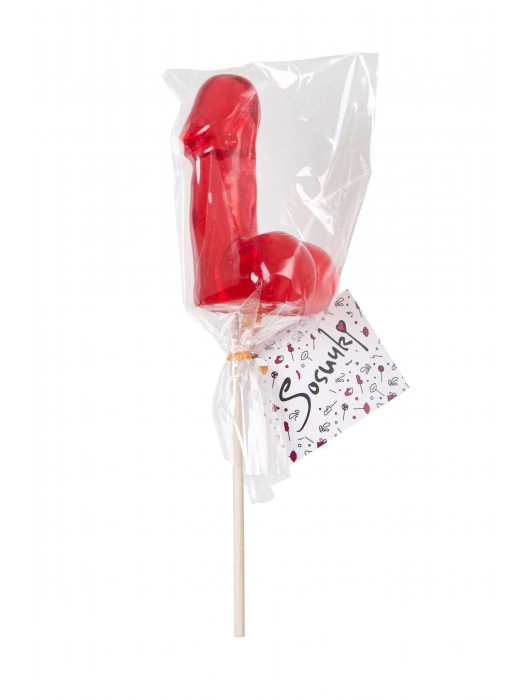 Красный леденец в форме фаллоса со вкусом виски - Sosuчki - купить с доставкой в Евпатории