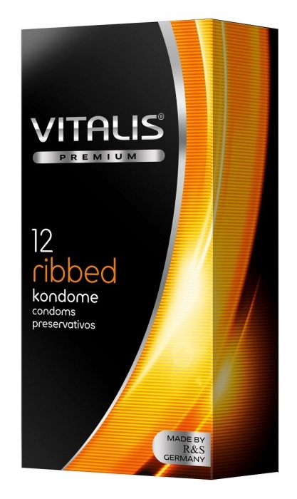 Ребристые презервативы VITALIS PREMIUM ribbed - 12 шт. - Vitalis - купить с доставкой в Евпатории