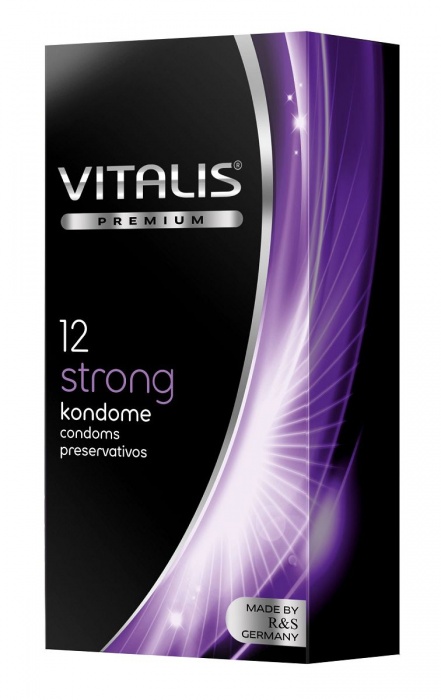 Презервативы с утолщённой стенкой VITALIS PREMIUM strong - 12 шт. - Vitalis - купить с доставкой в Евпатории