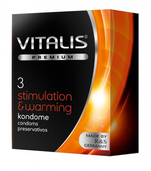 Презервативы VITALIS PREMIUM stimulation   warming с согревающим эффектом - 3 шт. - Vitalis - купить с доставкой в Евпатории