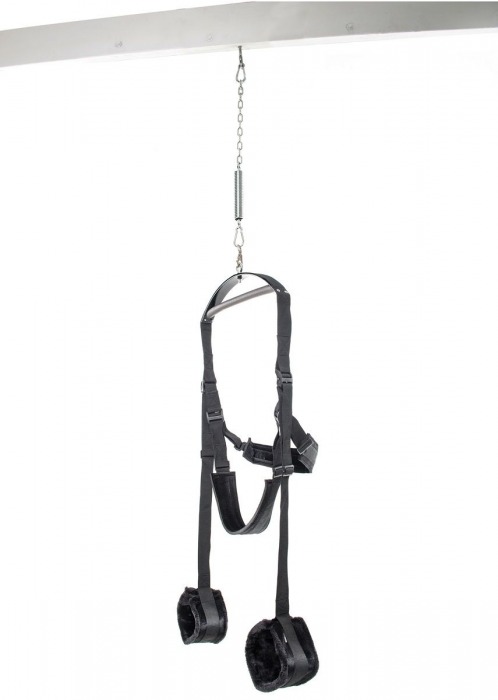 Чёрные секс-качели Spinning Fantasy Swing - Pipedream - купить с доставкой в Евпатории