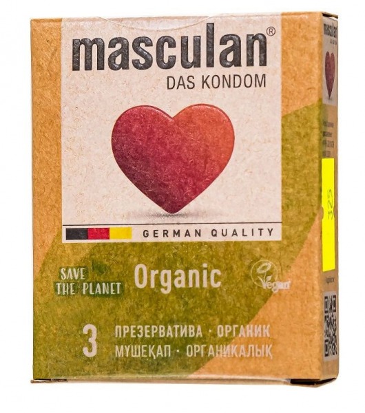 Экологически чистые презервативы Masculan Organic - 3 шт. - Masculan - купить с доставкой в Евпатории