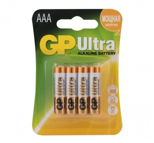 Батарейки алкалиновые GP Ultra Alkaline 24А AАA/LR03 - 4 шт. - Элементы питания - купить с доставкой в Евпатории