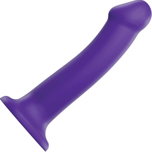 Фиолетовый фаллоимитатор-насадка Strap-On-Me Dildo Dual Density size L - 19 см. - Strap-on-me - купить с доставкой в Евпатории