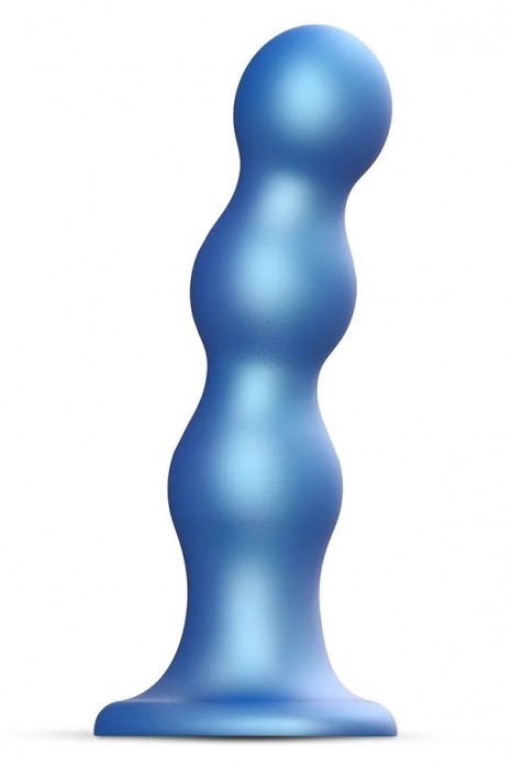 Голубая насадка Strap-On-Me Dildo Plug Balls size S - Strap-on-me - купить с доставкой в Евпатории