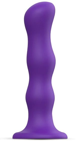 Фиолетовая насадка Strap-On-Me Dildo Geisha Balls size M - Strap-on-me - купить с доставкой в Евпатории