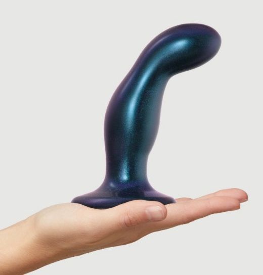 Темно-синяя насадка Strap-On-Me Dildo Plug Snaky size M - Strap-on-me - купить с доставкой в Евпатории