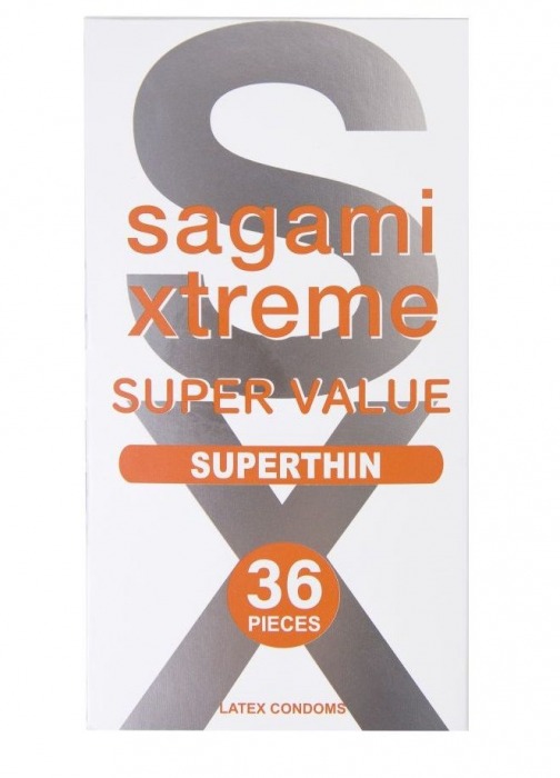 Ультратонкие презервативы Sagami Xtreme Superthin - 36 шт. - Sagami - купить с доставкой в Евпатории