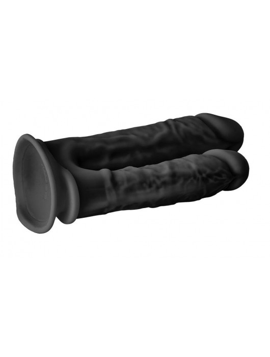 Черный анально-вагинальный фаллоимитатор Double Penetrator - 19,5 см. - Dream Toys