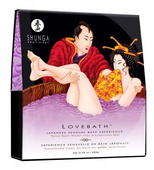 Соль для ванны Lovebath Sensual lotus, превращающая воду в гель - 650 гр. - Shunga - купить с доставкой в Евпатории