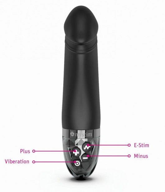 Черный вибратор с электростимуляцией Real Deal Neal - 16,5 см. - MyStim - купить с доставкой в Евпатории