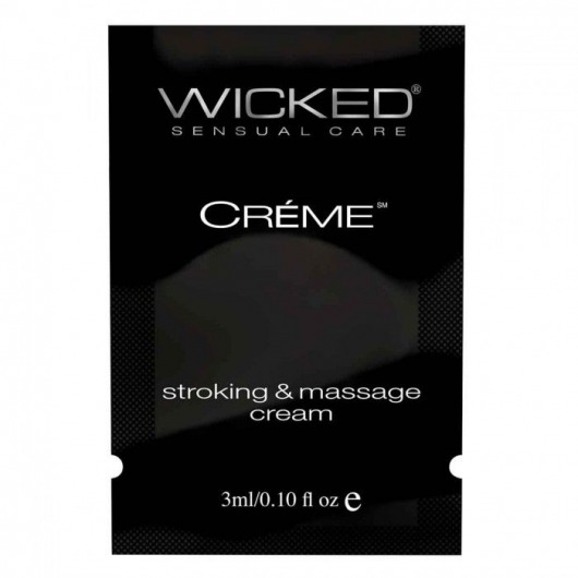 Крем для массажа и мастурбации Wicked Stroking and Massage Creme - 3 мл. - Wicked - купить с доставкой в Евпатории