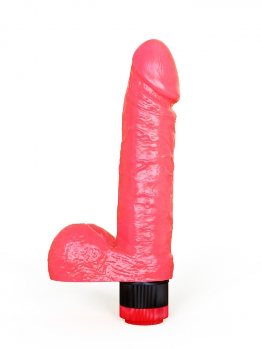Розовый вибромассажёр в форме фаллоса - 16 см. - LOVETOY (А-Полимер)