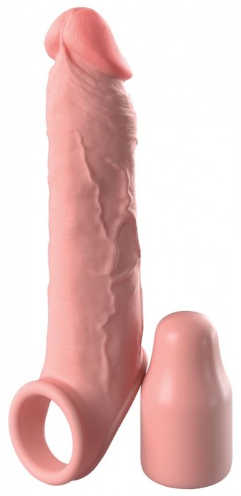 Телесная насадка-удлинитель 2 Inch Silicone X-tension with Strap - 20,3 см. - Pipedream - в Евпатории купить с доставкой
