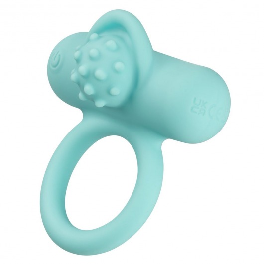 Аквамариновое эрекционное виброкольцо Silicone Rechargeable Nubby Lover’s Delight - California Exotic Novelties - в Евпатории купить с доставкой