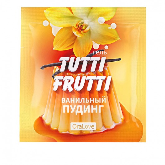 Пробник гель-смазки Tutti-frutti со вкусом ванильного пудинга - 4 гр. - Биоритм - купить с доставкой в Евпатории