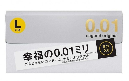 Презервативы Sagami Original 0.02 L-size увеличенного размера - 5 шт. - Sagami - купить с доставкой в Евпатории