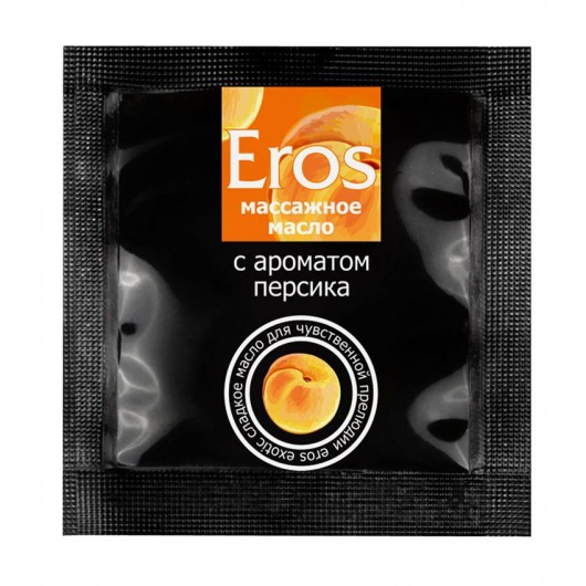 Саше массажного масла Eros exotic с ароматом персика - 4 гр. - Биоритм - купить с доставкой в Евпатории