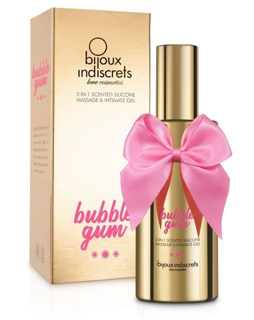 Гель с ароматом жвачки Bubblegum 2-in-1 Scented Silicone Massage And Intimate Gel - 100 мл. - Bijoux Indiscrets - купить с доставкой в Евпатории