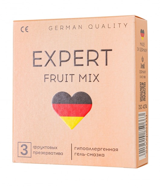 Ароматизированные презервативы EXPERT Fruit Mix - 3 шт. - Expert - купить с доставкой в Евпатории